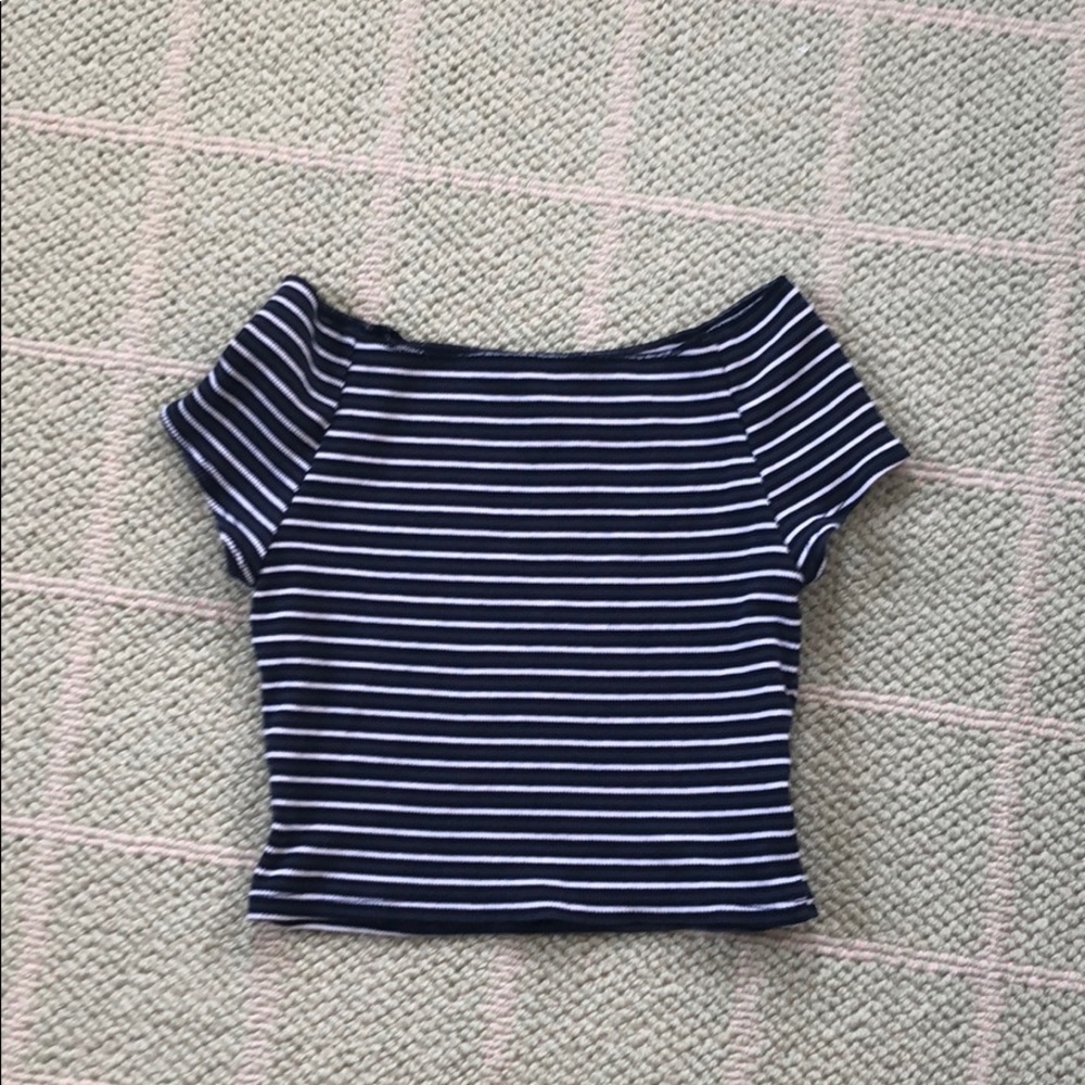 A Brandy Melville off the shoulder top.